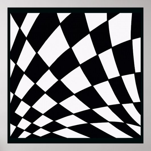 Curved Grid | Modern ポスター (正面)