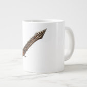 Curved Oak Live Edge Wood Grain Print ジャンボコーヒーマグカップ (正面右)