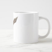 Curved Oak Live Edge Wood Grain Print ジャンボコーヒーマグカップ (右)