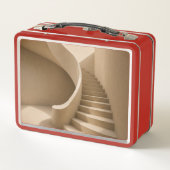 Curved Staircase Minimalist Beige Lunch Box メタルランチボックス (裏面)
