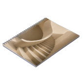 Curved Staircase Minimalist Beige Notebook ノートブック (左側)