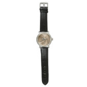 Curved Staircase Minimalist Beige Watch 腕時計 (フラット)