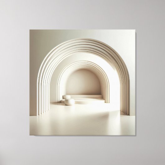 Curved Upholstered Alcove キャンバスプリント (正面)