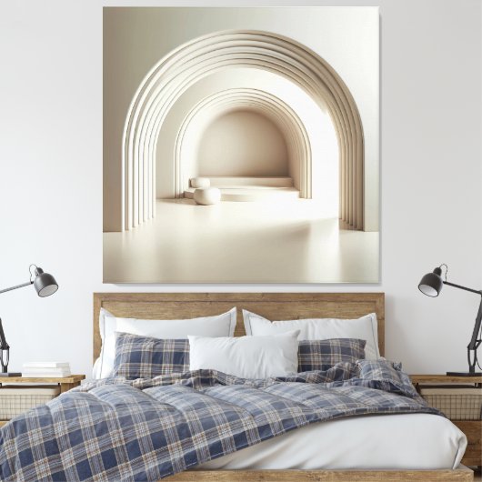 Curved Upholstered Alcove キャンバスプリント (インサイチュ (寝室))