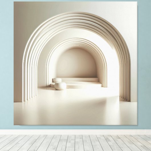 Curved Upholstered Alcove キャンバスプリント (インサイチュ (ウッドフロア))