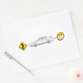 Curves, Subaru, equalsおもしろいシール 楕円形シール (封筒)