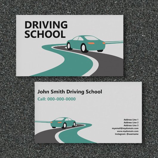 Curving Road - Driving School 名刺