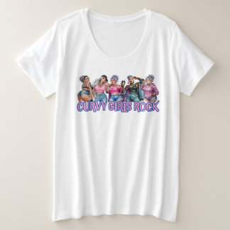 Curvy Girls Rock プラスサイズTシャツ
