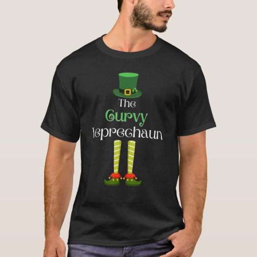 Curvy Leprechaun Matching Family Group St. Patrick Tシャツ (正面)