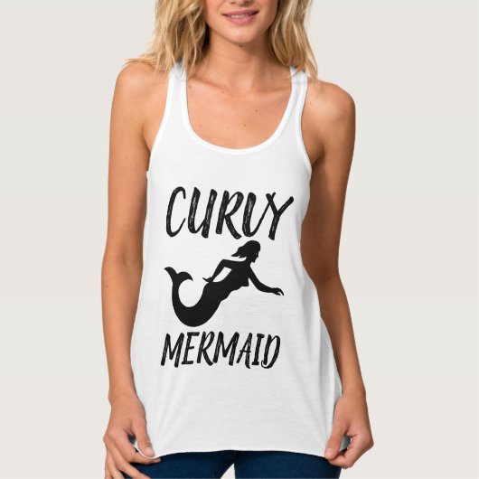 CURVY MERMAID レディースTシャツ タンクトップ (正面)