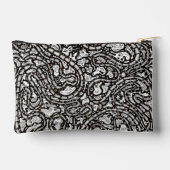 Curvy Twisty Cartoon Weird Faces Design アクセサリーポーチ (裏面)