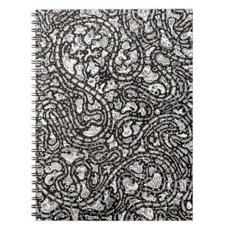 Curvy Twisty Cartoon Weird Faces Design ノートブック