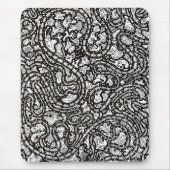 Curvy Twisty Cartoon Weird Faces Design マウスパッド (正面)