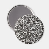 Curvy Twisty Cartoon Weird Faces Design マグネット (正面/裏面)