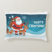 cuschion with Santa Claus and reindeer アクセントクッション (裏面)