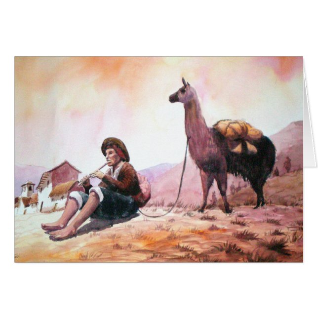 Cuscoペルーのラマの写真 (正面横)