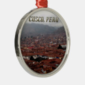 Cusco都市スカイラインペルー メタルオーナメント (右)
