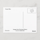 Cusco、ペルー、母および子供 ポストカード (裏面)