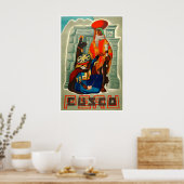 Cusco Art Peru Travel Poster Print ポスター (キッチン)