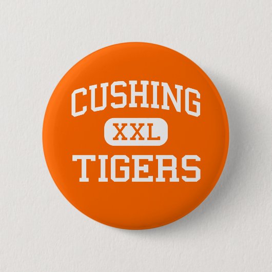 Cushing -トラ-高等学校- Cushingオクラホマ 缶バッジ (正面)
