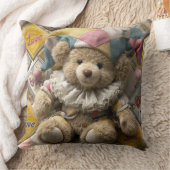 Cushion design with handmade bear printed クッション (ブランケット)