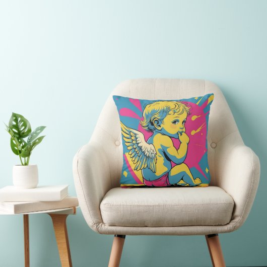 cushion, interior decoration. angel, 天使 クッション (椅子)