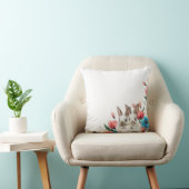 cushion rabbit and flowers クッション (椅子)