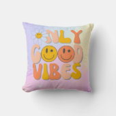 cushion to decorate with phrase only good vibes クッション (正面)