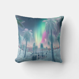 Cushion with Northern Lights and Palm Trees - Drea クッション
