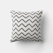 Cushion zigzag, black and white cushion, modern  クッション (裏面)