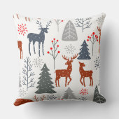 Cushions - Christmas Deer Tree Scandinavian クッション (裏面)