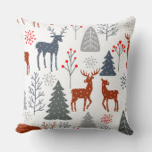 Cushions - Christmas Deer Tree Scandinavian クッション (正面)