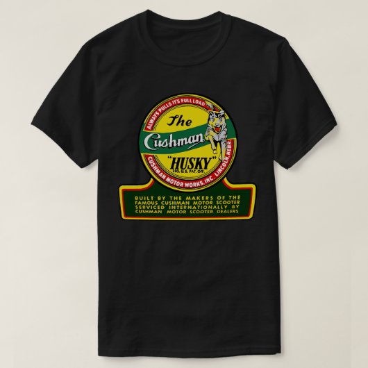 Cushman Husky Scooters USA Tシャツ (デザイン正面)
