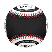 Cusom Companyのロゴと文字野球の選択カラー 野球ボール (正面)