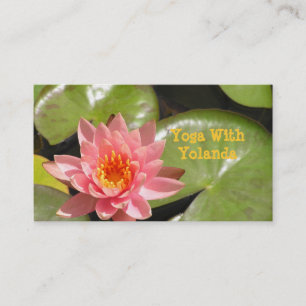 CUST.BUS.CARD, "サーモンピンクの蓮の花と花束 名刺