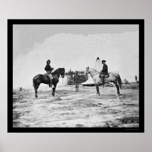 Custer大尉及びPleasonton Falmouth 1863年概要 ポスター