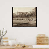 Custer City SD 1891付近の馬蹄曲線 ポスター (キッチン)