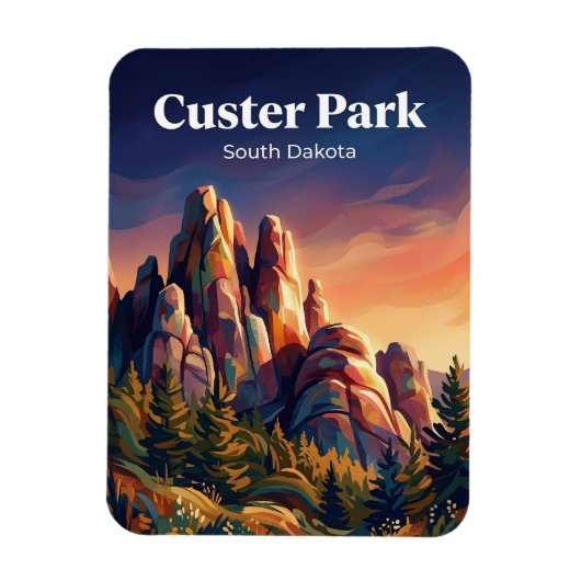 Custer State Park South Dakota マグネット (縦)