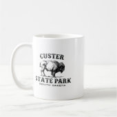 Custer State Park South Dakota American Bison Souv コーヒーマグカップ (左)
