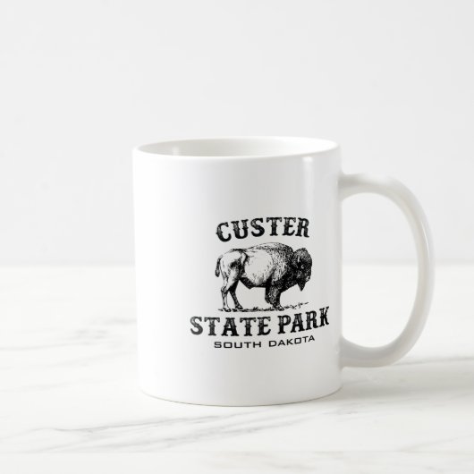 Custer State Park South Dakota American Bison Souv コーヒーマグカップ (右)
