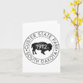 Custer State Park South Dakota Buffalo Hiking Trav カード (黄色い花)