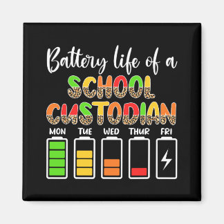 Custodian Battery Life School Janitor  マグネット