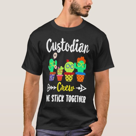 Custodian Crew We Stick Together Cactus Tシャツ (正面)