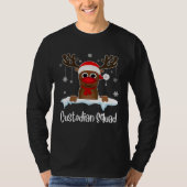 Custodian Squad Xmas Reindeer Santa Hat Christmas  Tシャツ (正面)