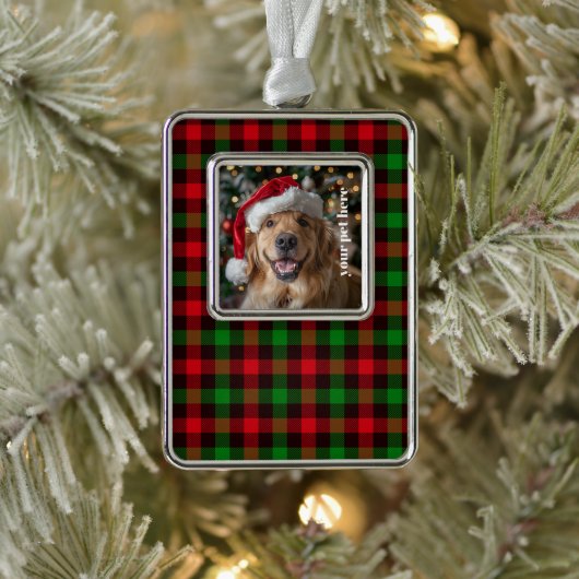 Custom シルバープレートフレームオーナメント (ツリー)