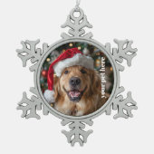 Custom スノーフレークピューターオーナメント (正面)