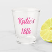 Custom 10th 18th 20th 30th 40th 50th 60th Birthday ショットグラス (正面)