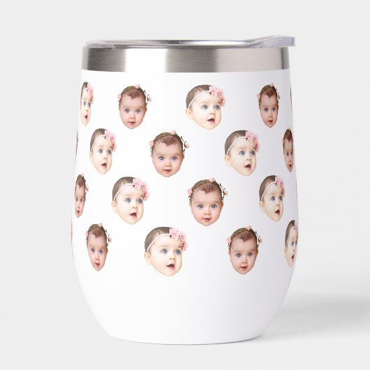 Custom 11 oz Funny Baby Kids Family Face 2 Photos (左面)