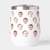 Custom 11 oz Funny Baby Kids Family Face 2 Photos (正面)