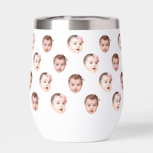 Custom 11 oz Funny Baby Kids Family Face 2 Photos (背面)